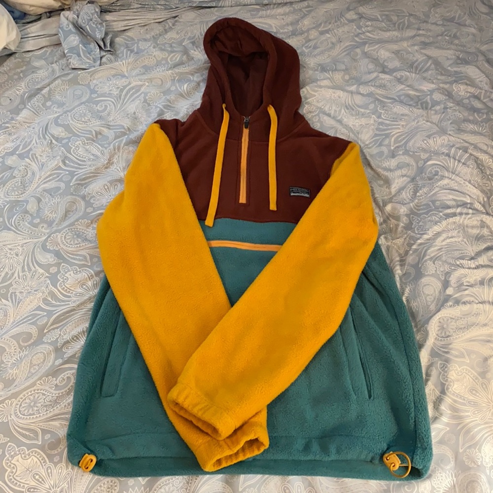 Free Nature Hooded Half Zip Fleece Jacket
